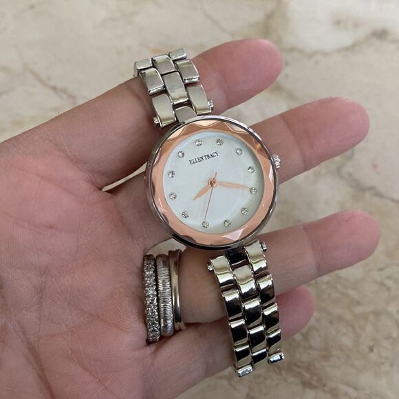 Ellen Tracey Stainless Steel & Crystal Watch - Picture 8 of 10